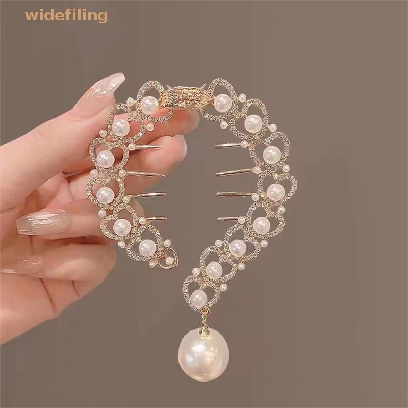 Kẹp Tóc Nơ Đính Ngọc Trai Thời Trang Cho Nữ