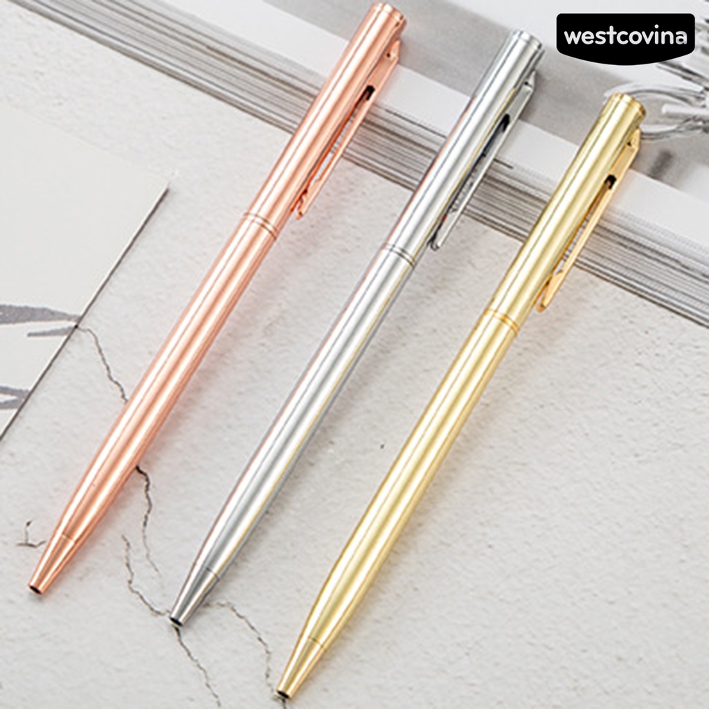 [COD]♪Bút Bi Mực Đen Có Đầu Lăn Kim Loại Tiện Dụng Cho Học Sinh / Văn Phòng