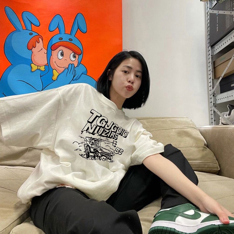 Áo Thun Unisex 100% Cotton Nguyên Chất Ngắn Tay Phong Cách Hàn Quốc Mới NRVP 2023