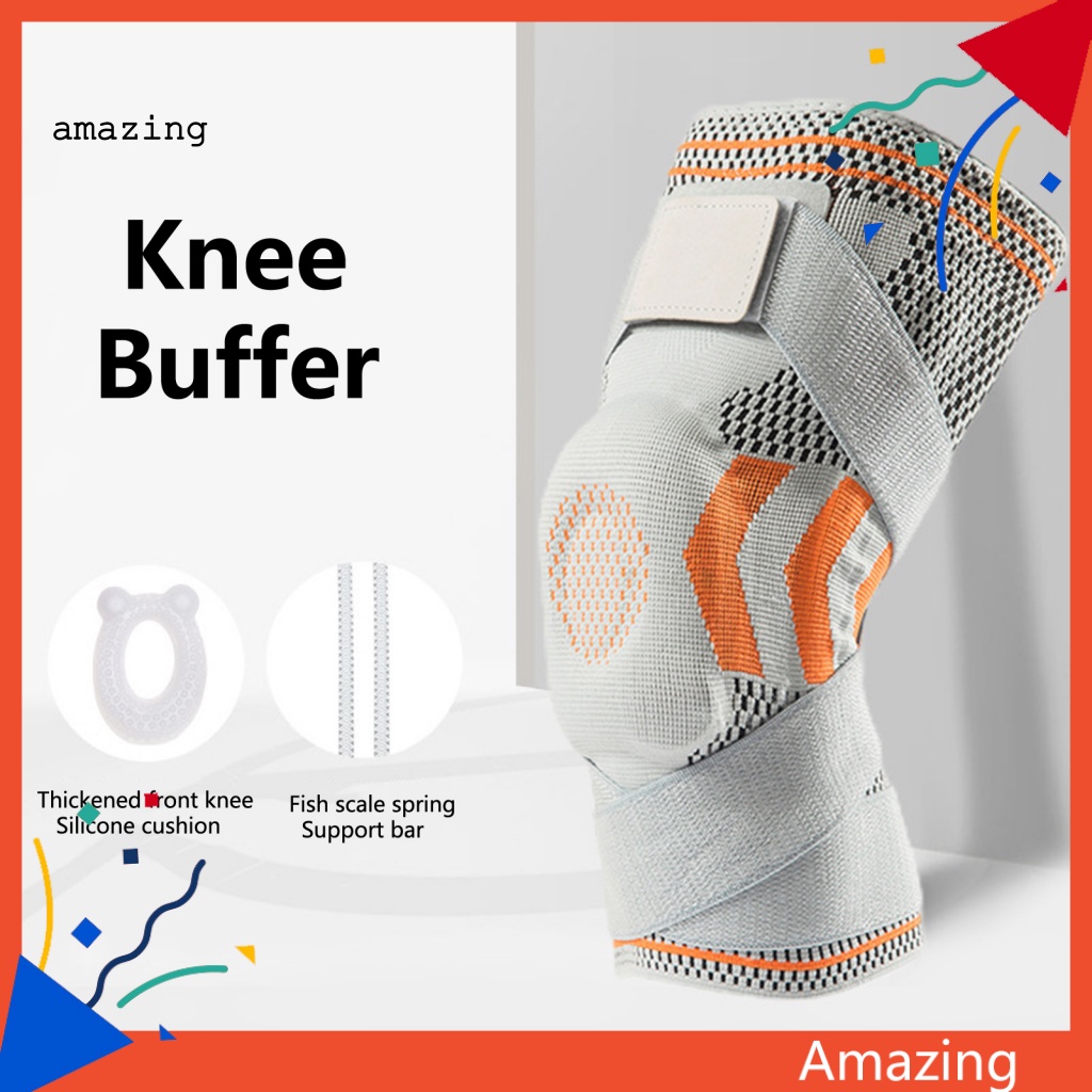 1 Băng Quấn Bảo Vệ Đầu Gối Bằng Vải Dệt Kim Co Giãn Thoáng Khí Hỗ Trợ Chơi Thể Thao