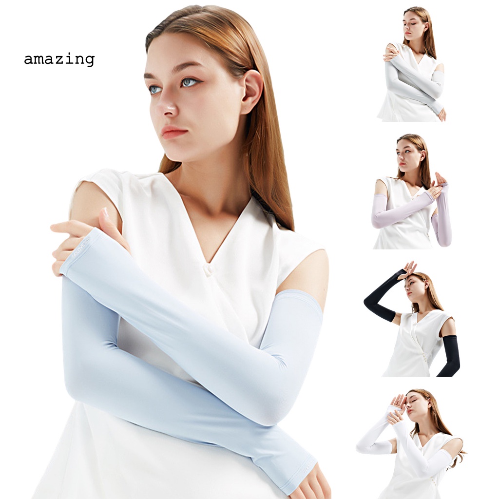 1 Cặp Ống Tay Áo Chống Tia UV Độ Co Giãn Cao Phù Hợp Cho Mùa Hè