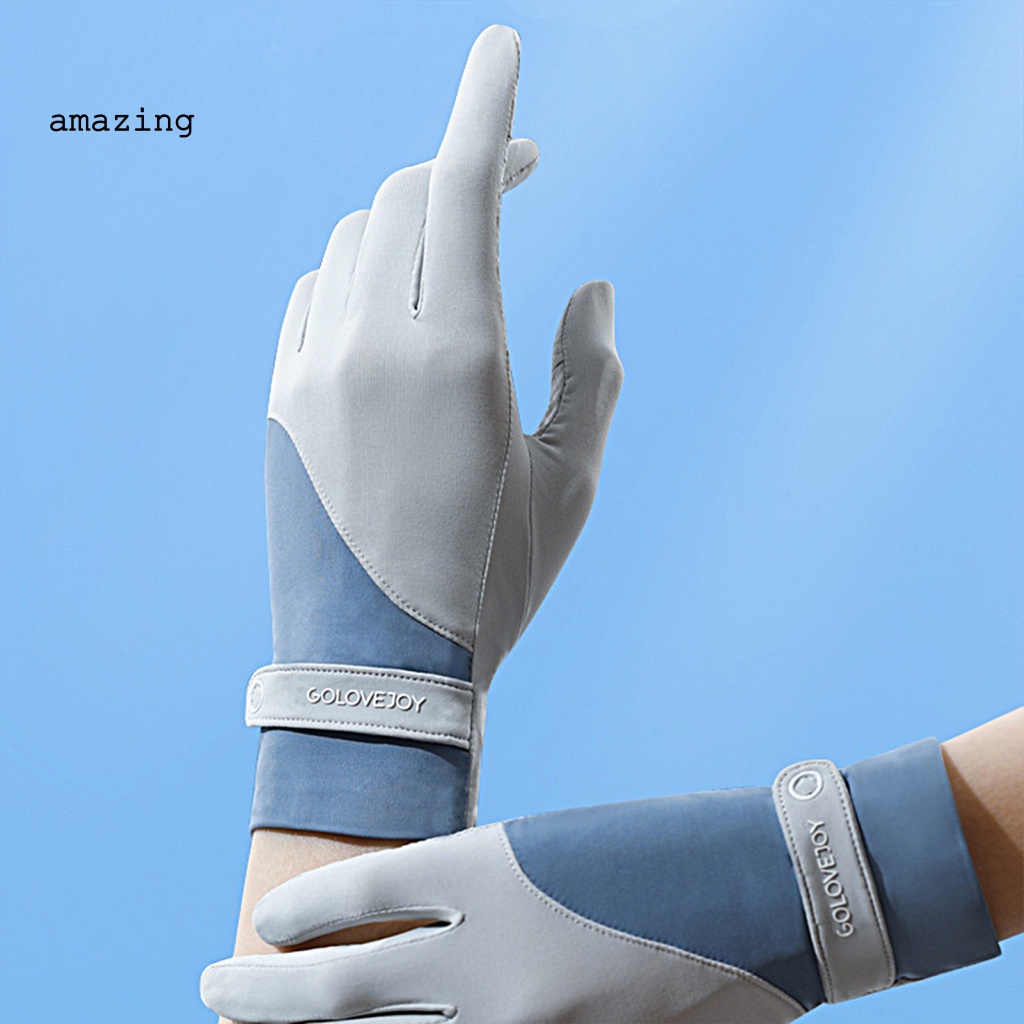 1 Đôi Găng Tay Chạy Xe Đạp Chống Nắng Màu Trơn Dành Cho Nữ