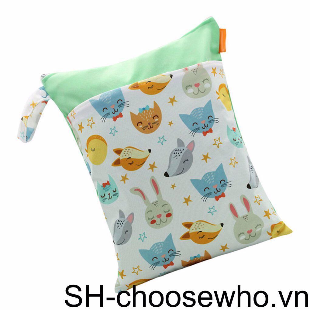 Túi Đựng Tã Ướt 30 * 40CM Chống Thấm Nước Có Thể Tái Sử Dụng