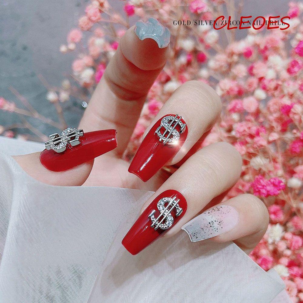 Hộp Phụ Kiện Trang Trí Móng 3D Hình Tờ Tiền Đô La Lấp Lánh|Dụng Cụ Làm Móng Nghệ Thuật|Phụ Kiện Trang Trí Móng Tay Xinh Xắn