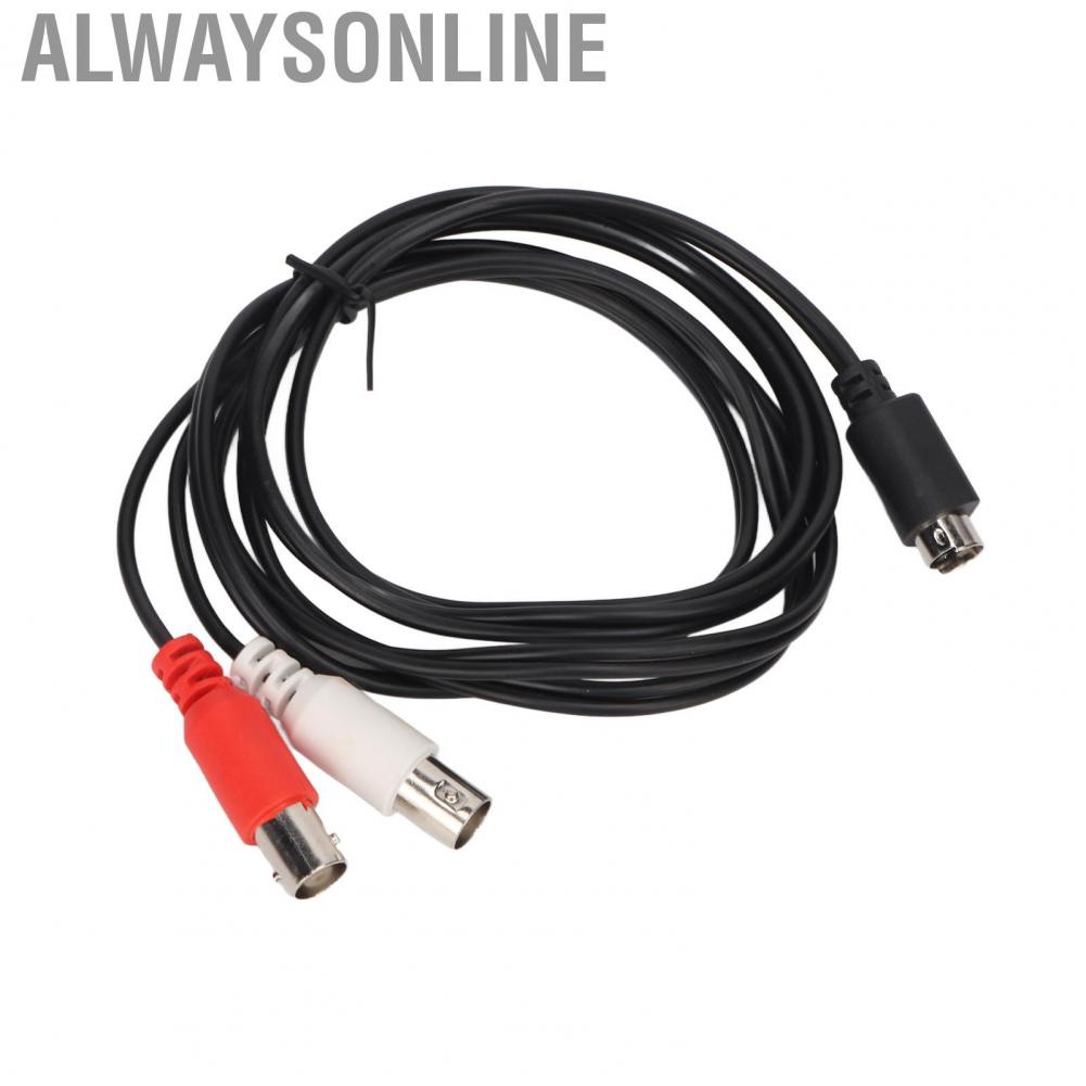 Alwaysonline MINI DIN 4 Pin to 2 BNC Cable Flexible 4PIN Male 2BNC Female Y Splitter Video Adapter 4.9ft cable audio
