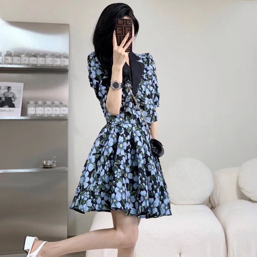 Đầm Ngắn Hai Mảnh Nhẹ Thời Trang Mùa Hè Dòng Salt Series Thời Trang Đường Phố Chiên Và Thời Trang Hoàng Gia Cho Nữ @