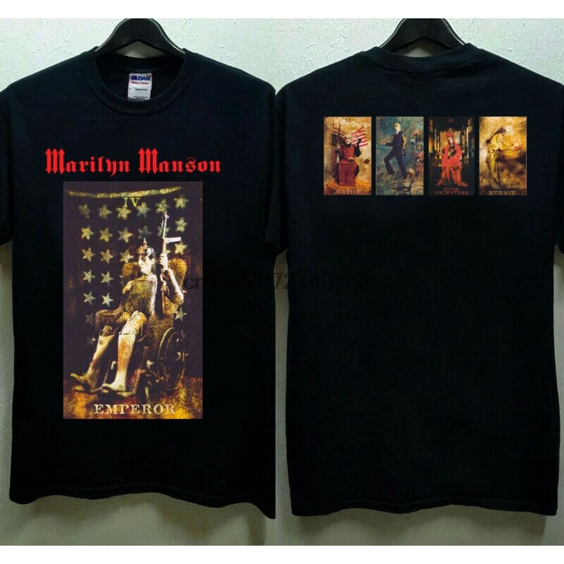 GILDAN Quần Lót Plus size hiếm Ái!!!! Thẻ Bài Tarot Emrrot emperor In Dấu Tay # Áo Thun 100% cotton Dáng Ngắn Thời Trang Cho Nam