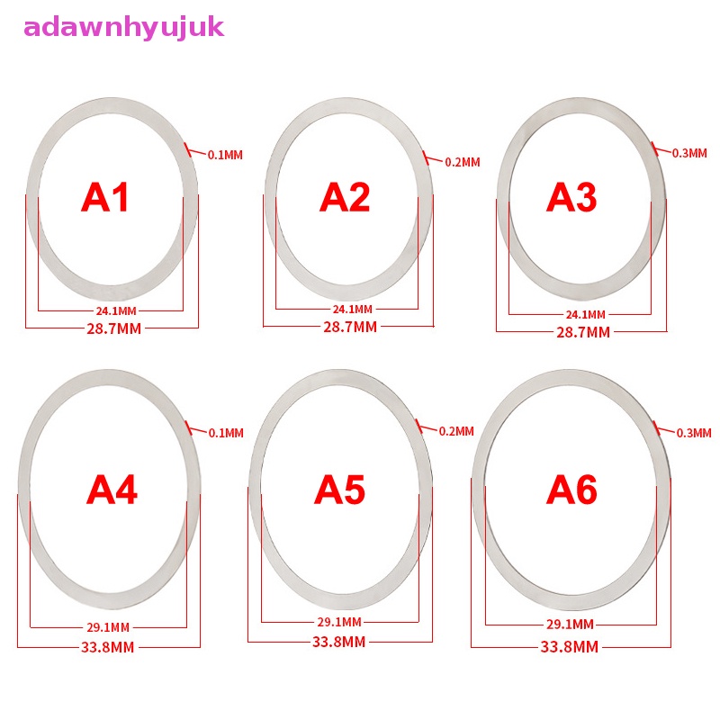 Bộ 5 / 6 Vòng Đệm 24 / 29 / 30mm Cho Giò Dĩa Xe Đạp BB86 / 91 / 92 /PF30 / BB30 VN