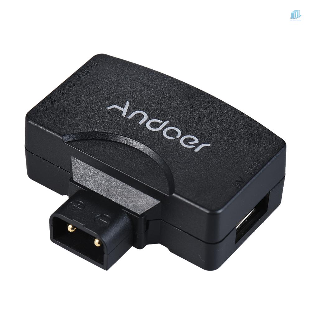 ANDOER Đầu Nối Chuyển Đổi D-Tap Sang 5V USB Cho Pin Máy Quay V-Mount
