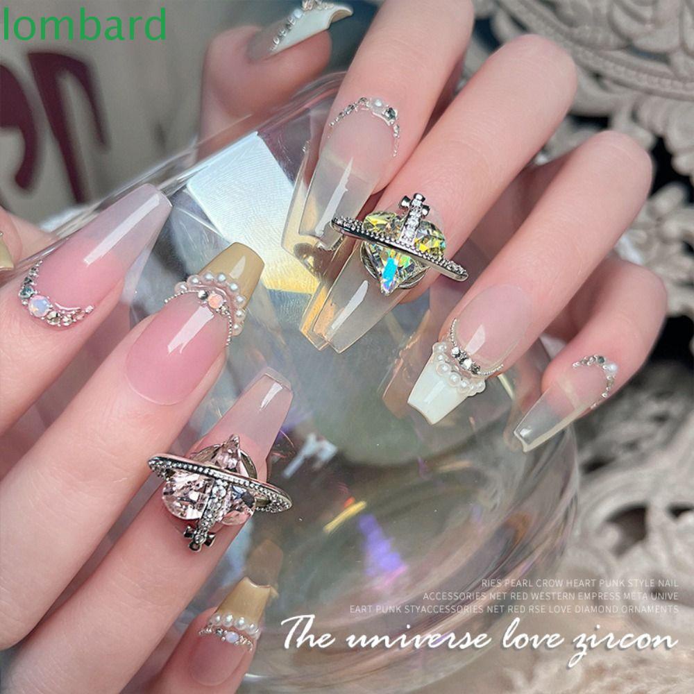 Phụ Kiện Trang Trí Móng Tay Nghệ Thuật Hình Trái Tim 3D Bằng Hợp Kim Sang Trọng