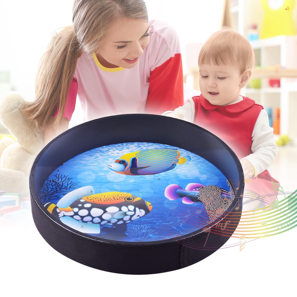 Trống Gõ Tay Bằng Gỗ 16 Inch Tạo Âm Thanh Vui Nhộn Cho Bé