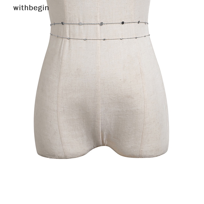 Dây Xích Nối Thắt Lưng Mỏng Đính Hạt Thời Trang Đường Phố Vintage Mùa Hè Cho Nữ Y2K