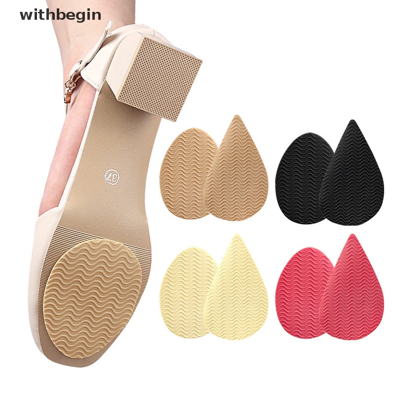 1 Cặp Miếng Lót Đế Giày Cao Gót Bằng Cao Su Chống Trượt Chống Mòn