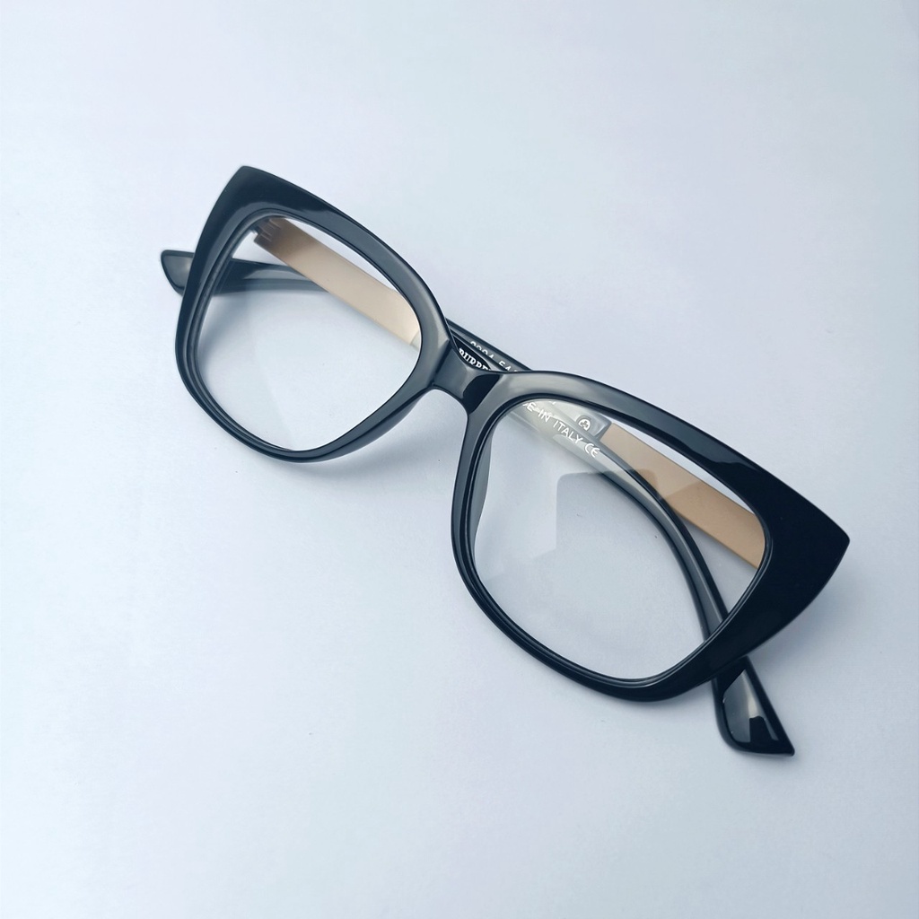 Gọng kính cận không độ mặt mèo dành cho nữ tặng hộp đựng và khăn lau