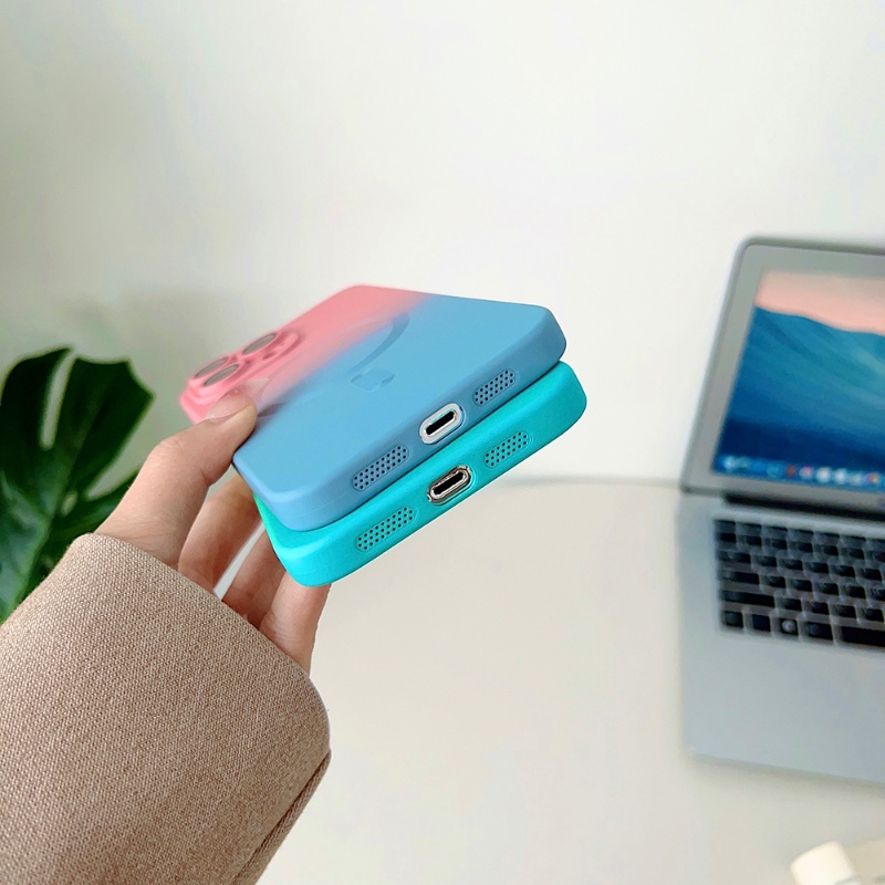 Ốp Lưng Màu Gradient Cho iPhone 14 13 12 11 Pro Max 14 Plus