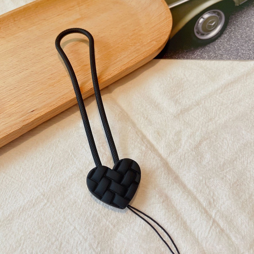 Dây Đeo Điện Thoại Bằng Silicon Họa Tiết Trái Tim Hình Thoi Phong Cách Retro Chống Rơi Tiện Dụng