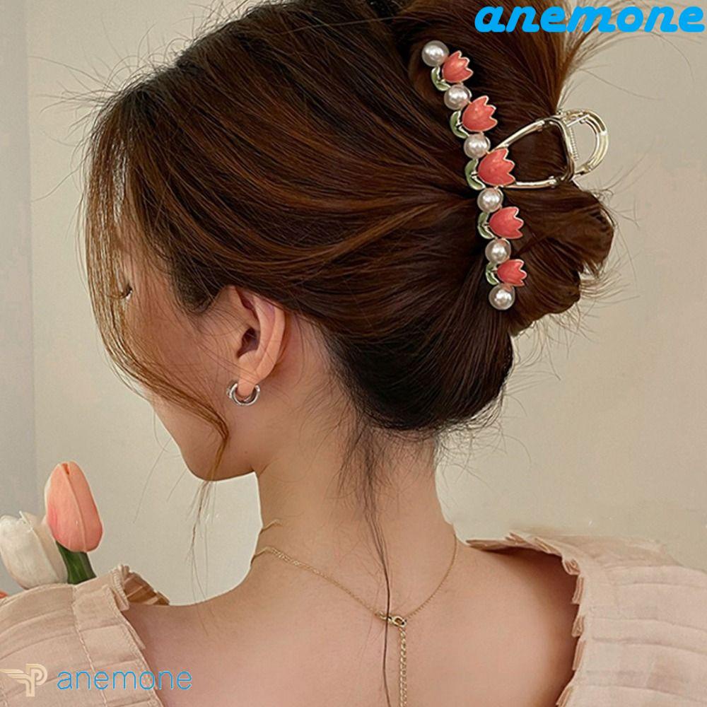 Kẹp Tóc Hình Hoa Tulip / Cá Mập Bằng Hợp Kim Thời Trang Cho Nữ