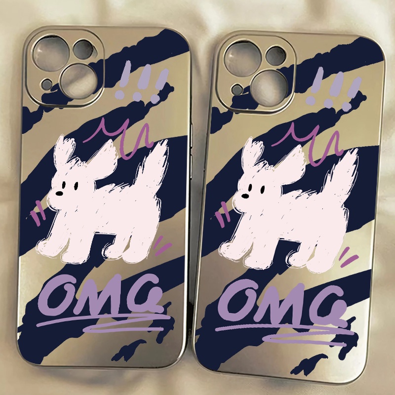 Ốp Điện Thoại TPU Silicon Mềm Mạ Điện Hình Cún Cho IPhone 11 14 13 12 Pro XS Max XR X 8 7 6S Plus