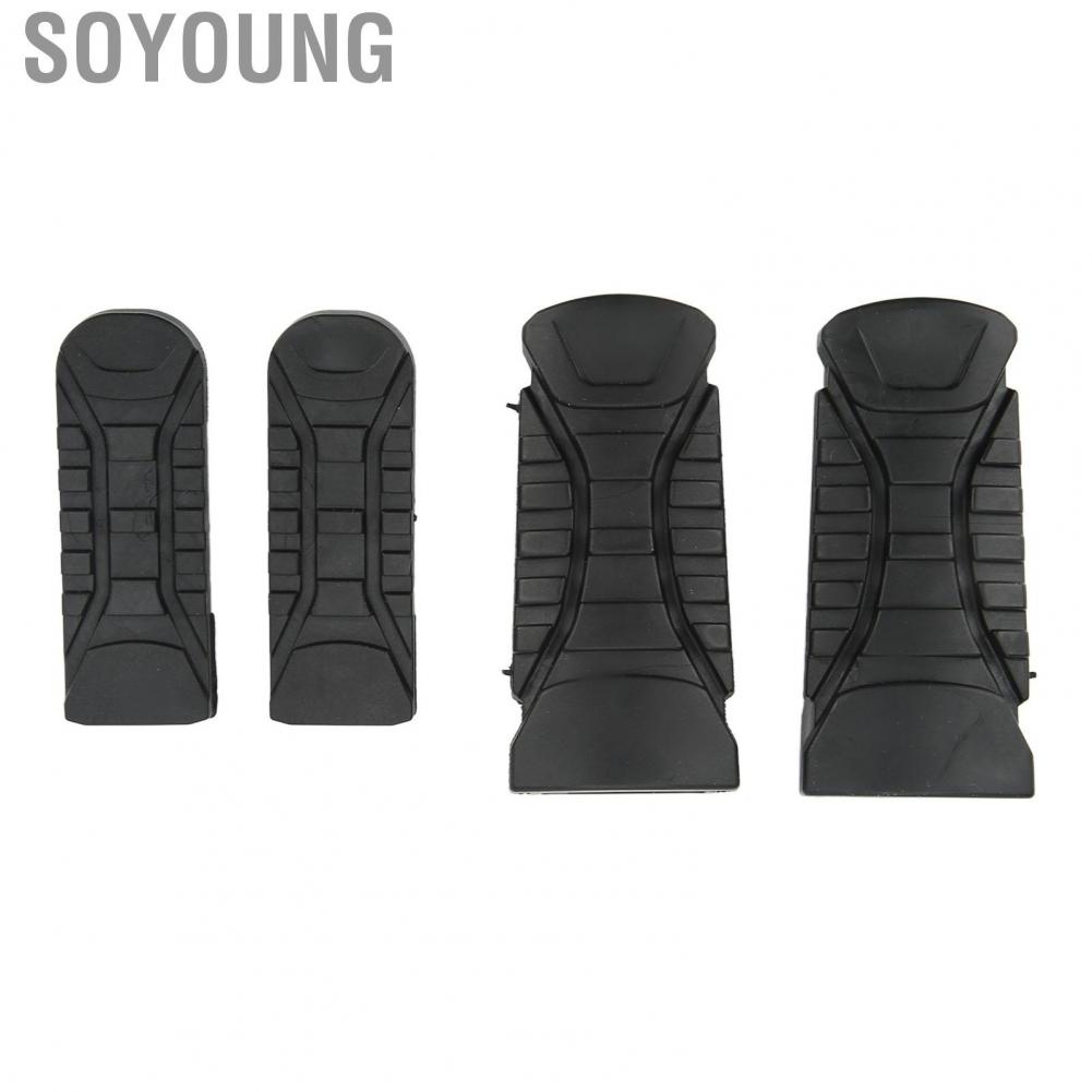 Soyoung Motorcycle Foot Pegs Cover  Rubber Front and Rear Uneven Surface Comfortable Pedaling 4PCS for Motorbike