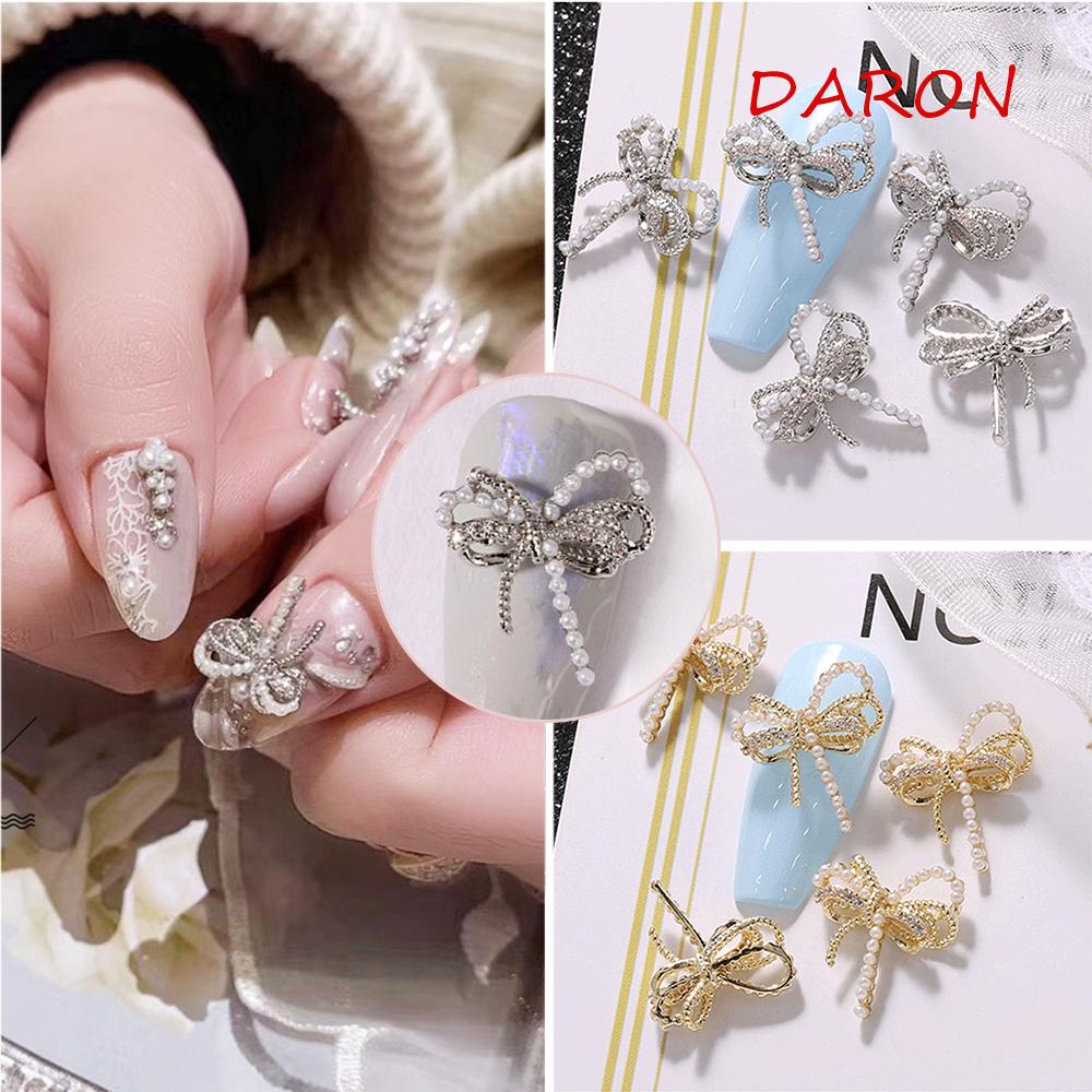 Trang Sức Nơ DARON|5 Cái Charms Metal.Phụ Kiện Trang Trí Móng Tay Nghệ Thuật DIY Xinh Xắn