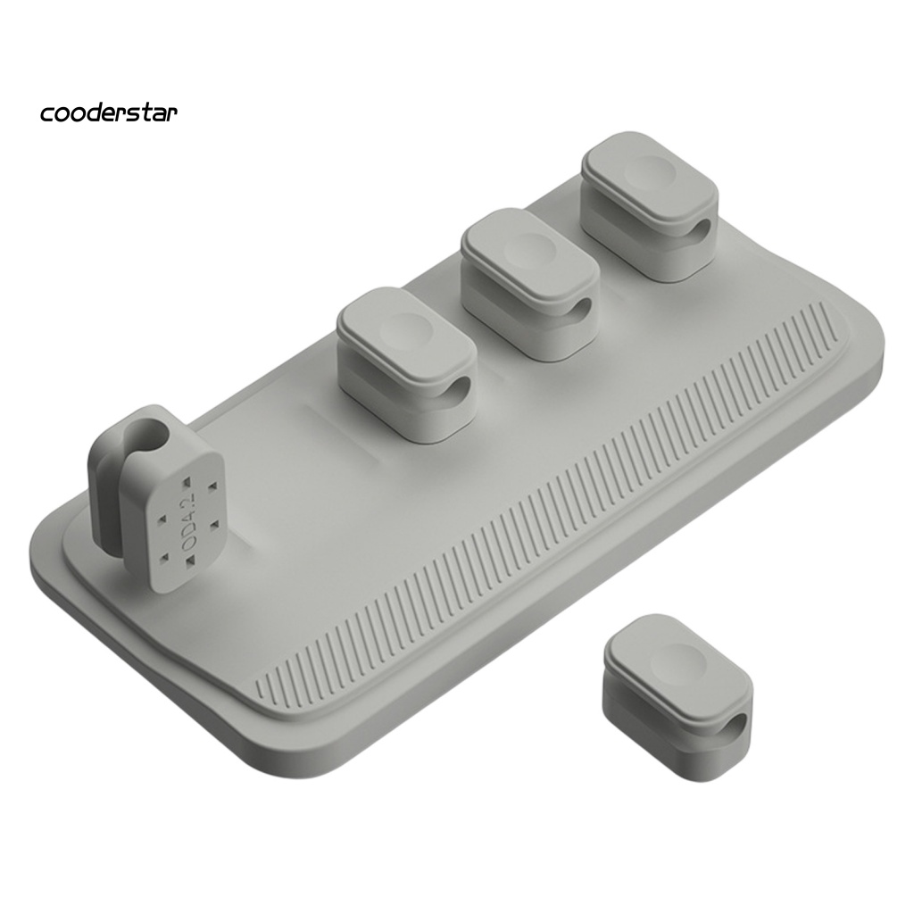 Kẹp Giữ Dây Cáp Gọn Gàng 5 Lỗ Không Phai Màu Tiện Dụng Cho Văn Phòng