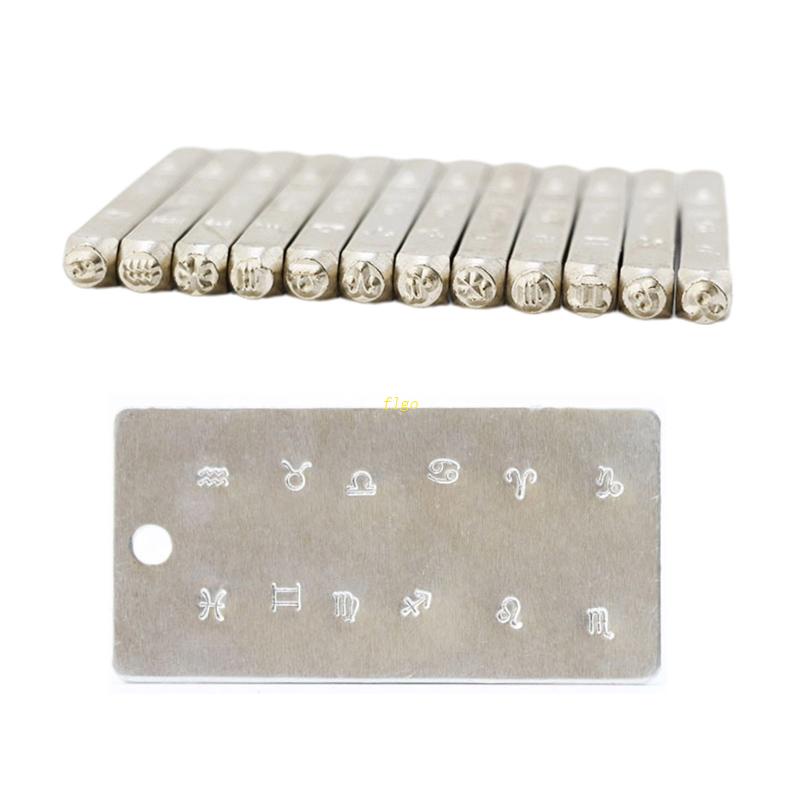Bộ 12 Dụng Cụ Đóng Dấu Kim Loại Hình Chòm Sao