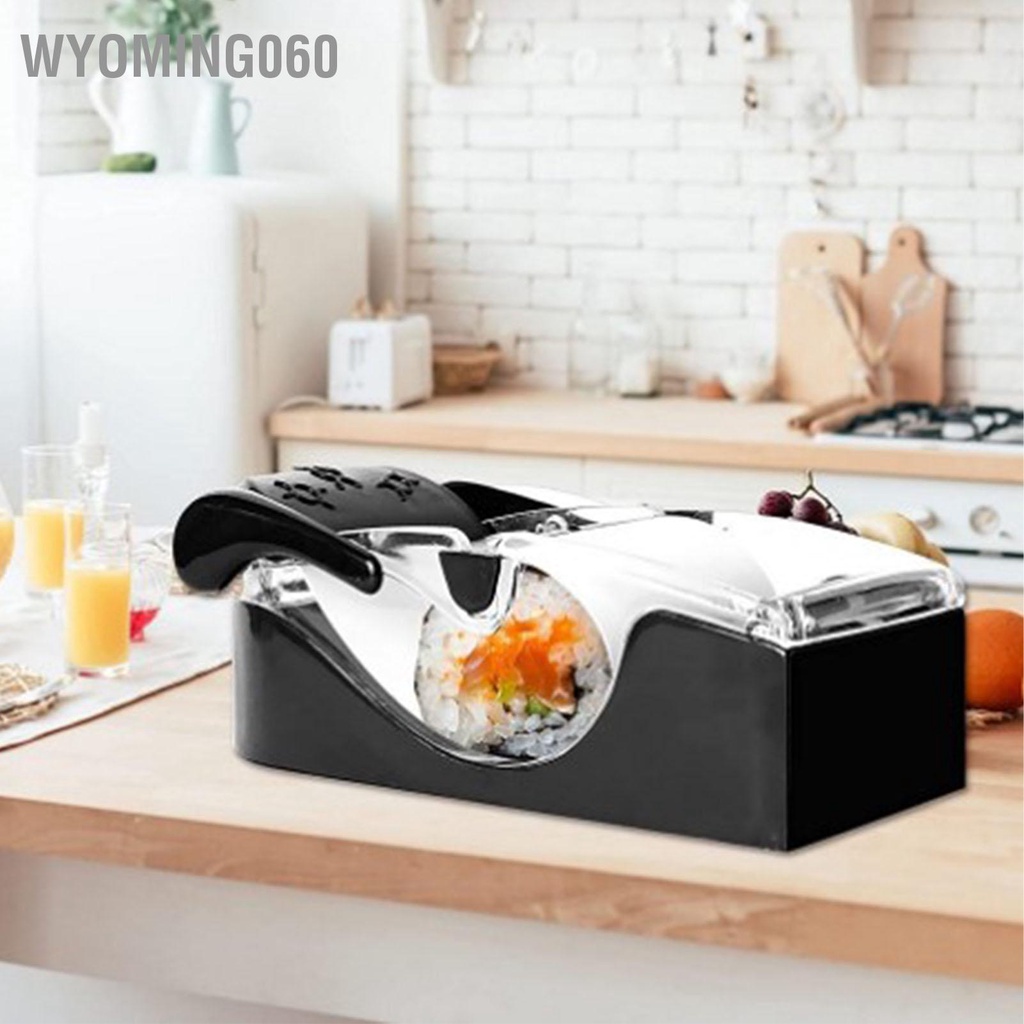Wyoming060 Máy làm Sushi Thiết kế khe cắm nhẹ DIY Con lăn dễ lau chùi cho bữa tiệc tại nhà