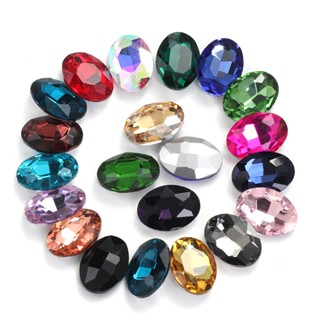 Đá Pha Lê Hình Oval Kích Thước 13 * 18mm 18 * 25mm Dùng Trang Trí Quần Áo