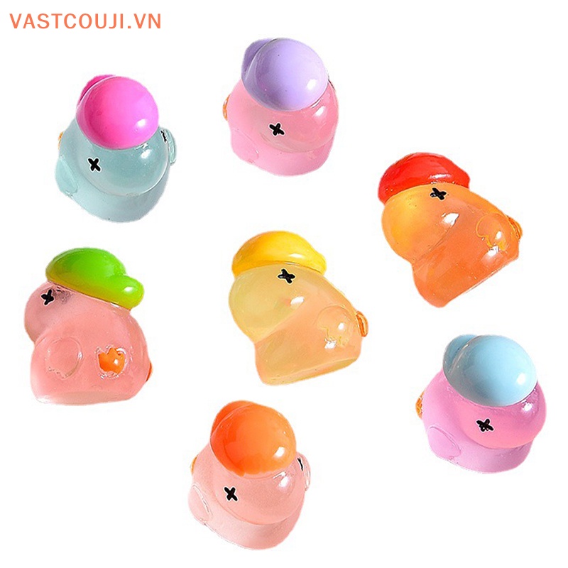 Bộ 5 Kẹp Tóc Vịt Dạ Quang Bằng Nhựa Resin Độc Đáo DIY