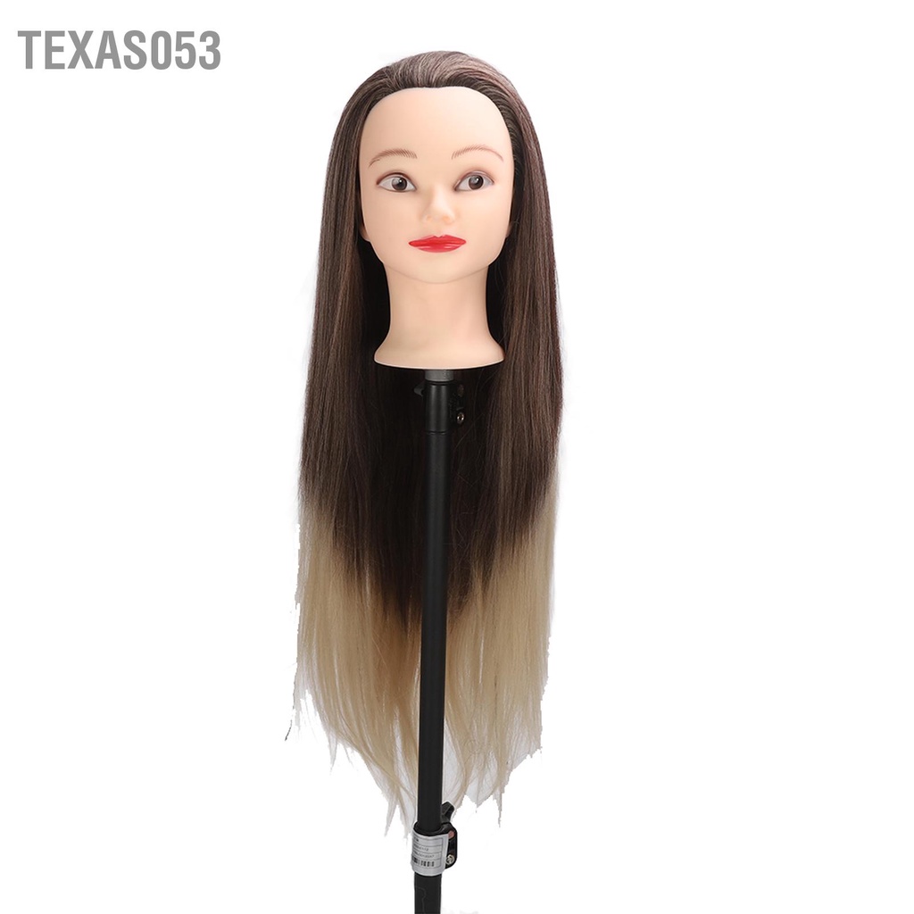Texas053 Huấn Luyện Đầu Dài Mềm Mại Làm Tóc Tạo Kiểu Manocanh Nón Màn Hình Ủi Bện