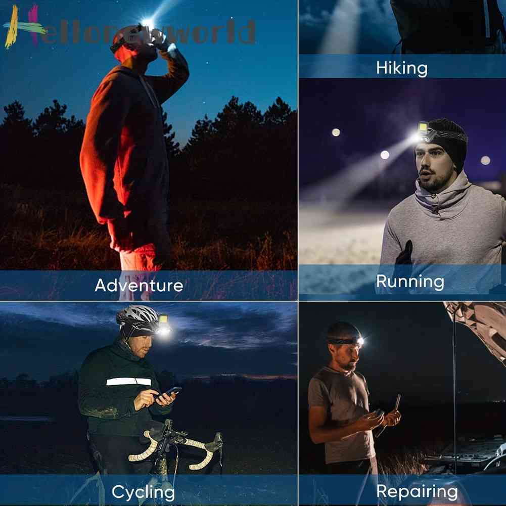 Đèn LED COB Cổng Sạc USB Kẹp Mũ Lưỡi Trai Có Thể Điều Chỉnh Cho Hoạt Động Ngoà