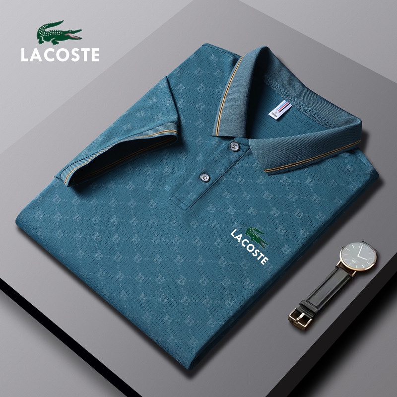 Hàng Có Sẵn! Hàng Có Sẵn! Áo polo Nam Tay Ngắn Chất Liệu cotton Nguyên Chất LAC0STE
