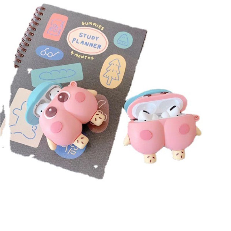 Vỏ Bảo Vệ Hộp Đựng Ốp Case Airpods Moong Hồng Ngộ Nghĩnh Cho Tai Nghe Không Dây Bluetooth Airpods 1/2/3/Pro - Jerry Shop