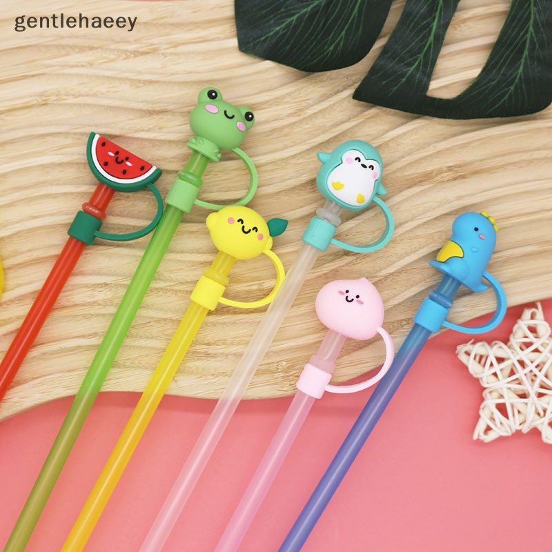 1 Nắp Đậy Ống Hút Bằng Silicon Họa Tiết Hoạt Hình Dễ Thương