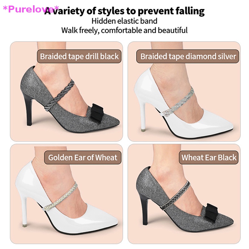 1 Cặp Dây Thắt Nơ Giày Cao Gót Co Giãn Chống Rơi Chống Trượt Dành Cho Nữ Mới