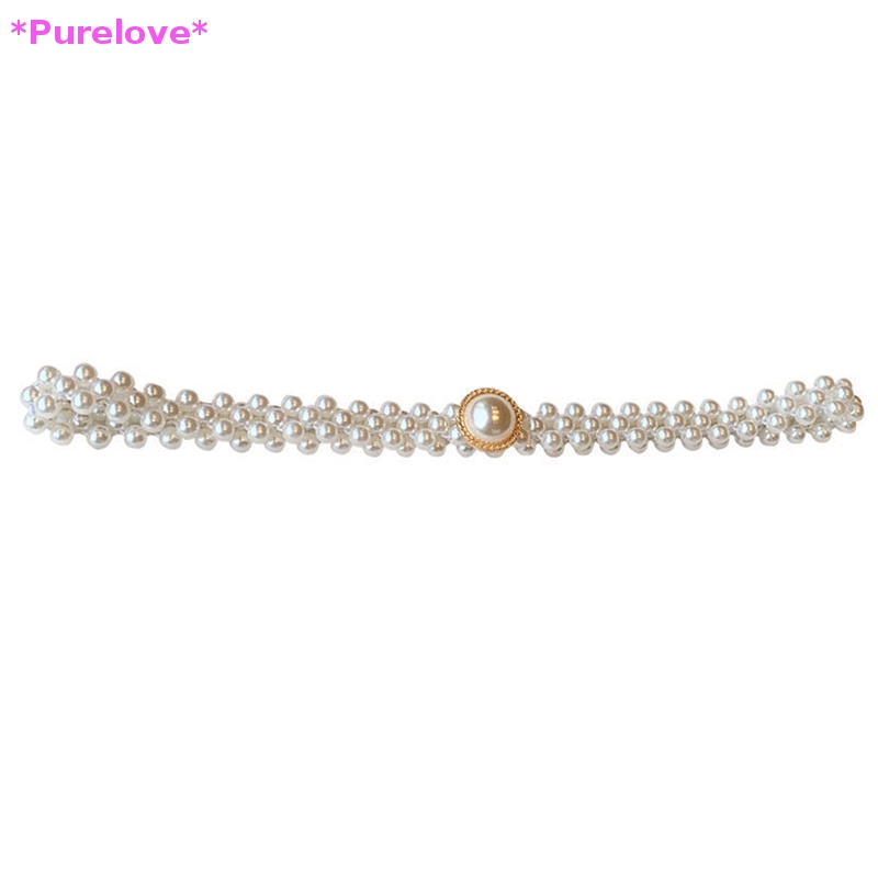 Thắt Lưng Co Giãn Đính Ngọc Trai Thời Trang Dành Cho Nữ Mới