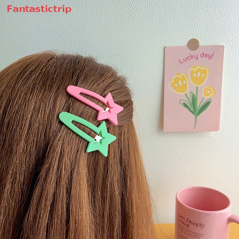Set 3 Kẹp Tóc Hình Ngôi Sao Màu Kẹo Ngọt Dành Cho Nữ
