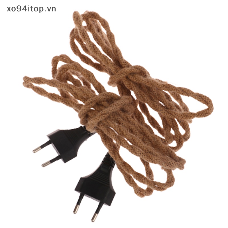 Xoitop Dây Cáp Xoắn Phích Cắm EU Hai Vòng Chuyên Dụng Cho Trang Trí Lighg