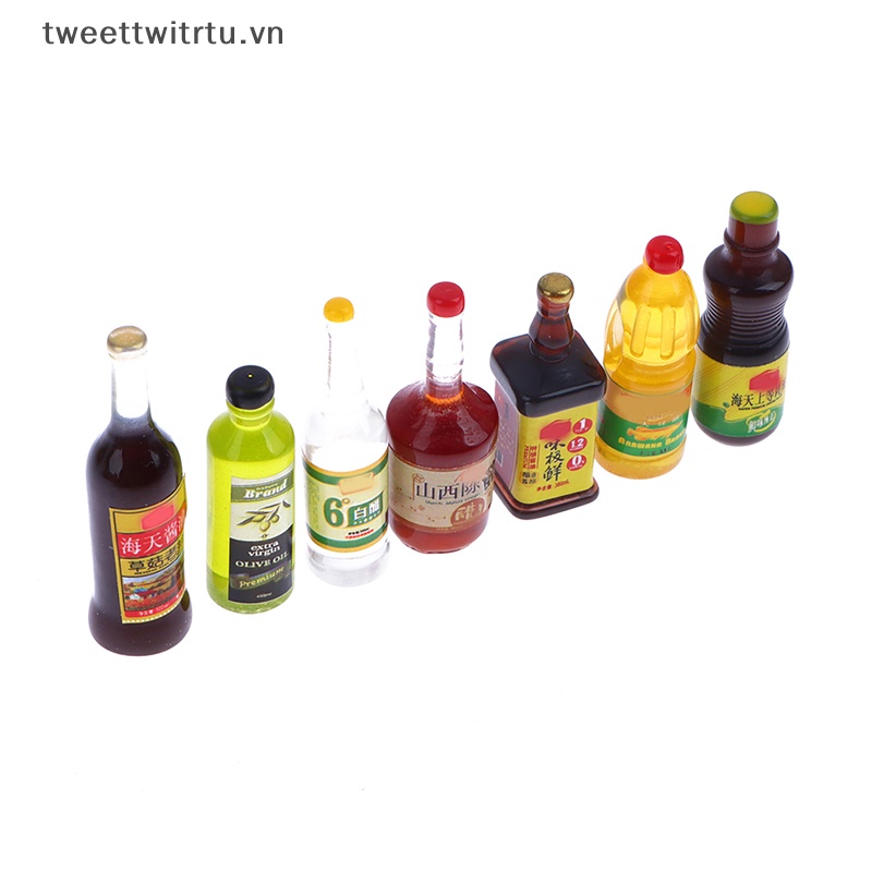 Set 7 Lọ Đựng Gia Vị Tỉ Lệ 1: 12 Trang Trí Nhà Búp Bê