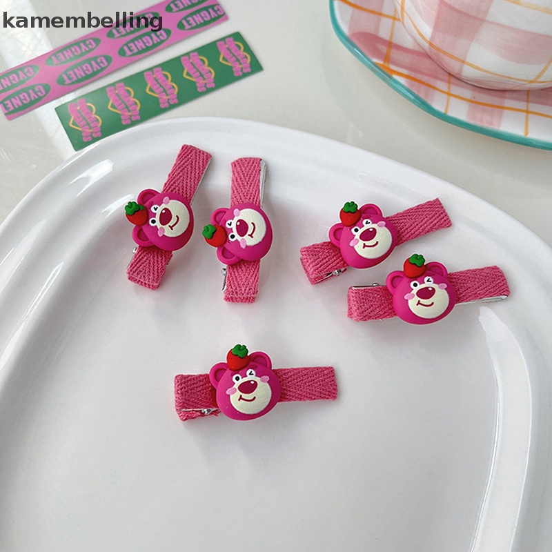 1 Kẹp Tóc Hình Chú Gấu / Trái Dâu / Cua Dễ Thương Cho Bé Gái