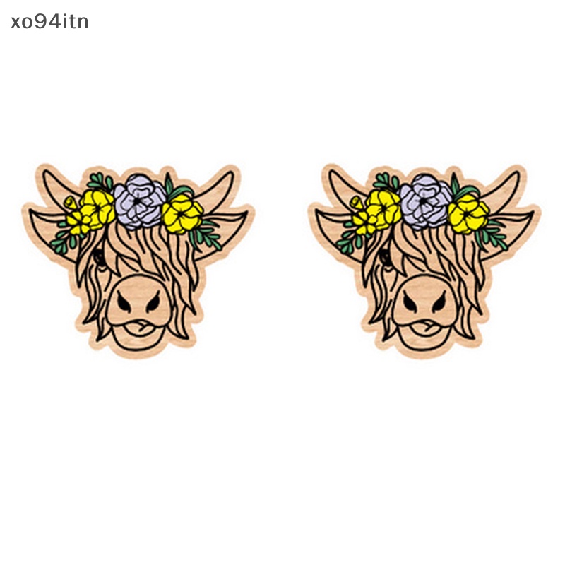 1 Đôi Bông Tai Hình Bò Nông Trại Đồng Quê