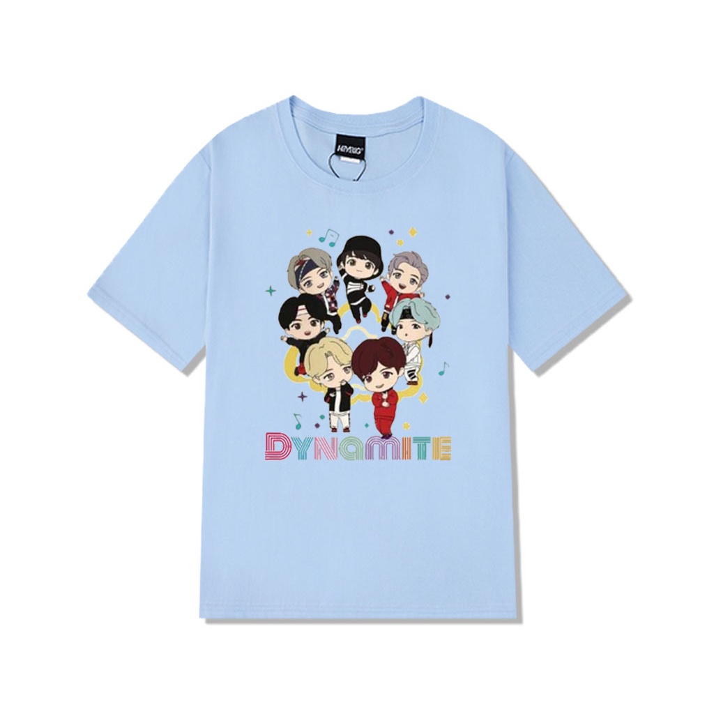 Áo Thun chibi BTS DYNAMITE JIMIN JHOPE SUGA JUNGKOOK RM V JIN
