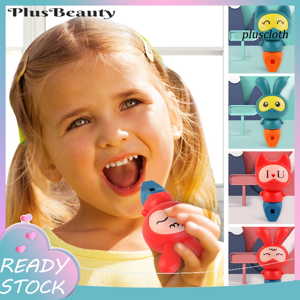 < Plus > Còi Thổi Hình Hoạt Hình Vui Nhộn Có Dây Đeo Dễ Mang Theo Cho Trẻ Em