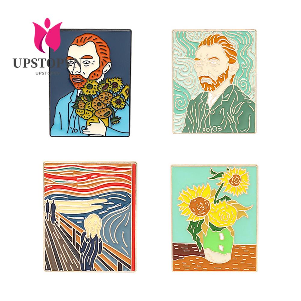 Ghim Cài Áo Hình Tranh Van Gogh Độc Đáo