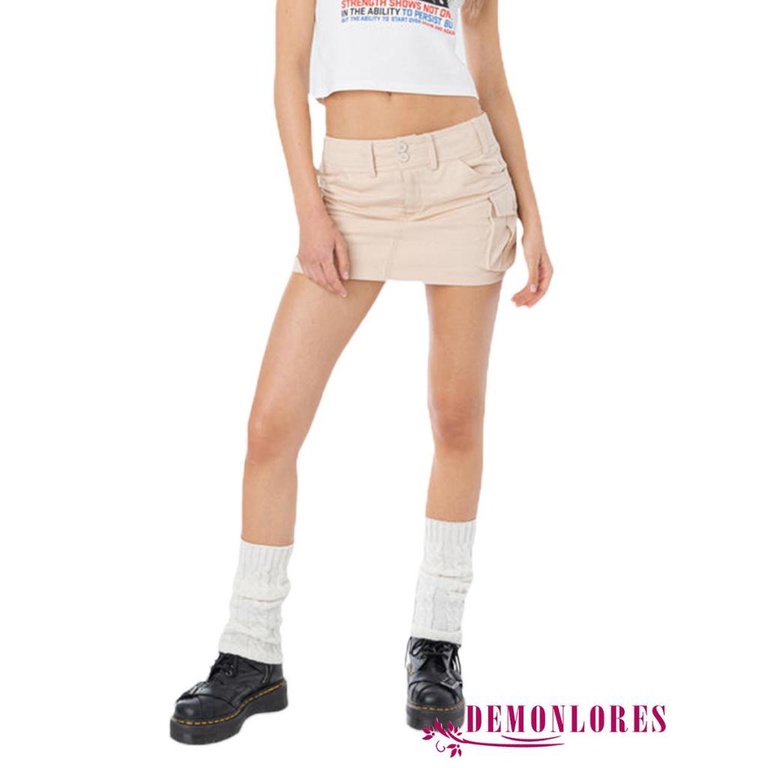 Chân Váy Bút Chì Lưng Thấp Màu Trơn Thời Trang Mùa Hè Cho Nữ