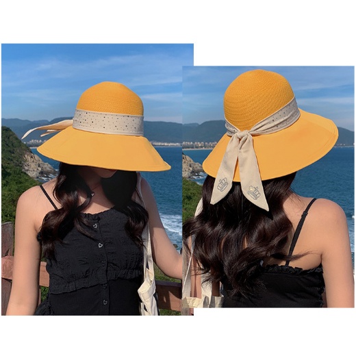 Mũ Cói Rộng Vành Chống Nắng Thiết Kế Mới Thời Trang Mùa Xuân Hè Theo Phong Cách Hàn Quốc Cho Nữ