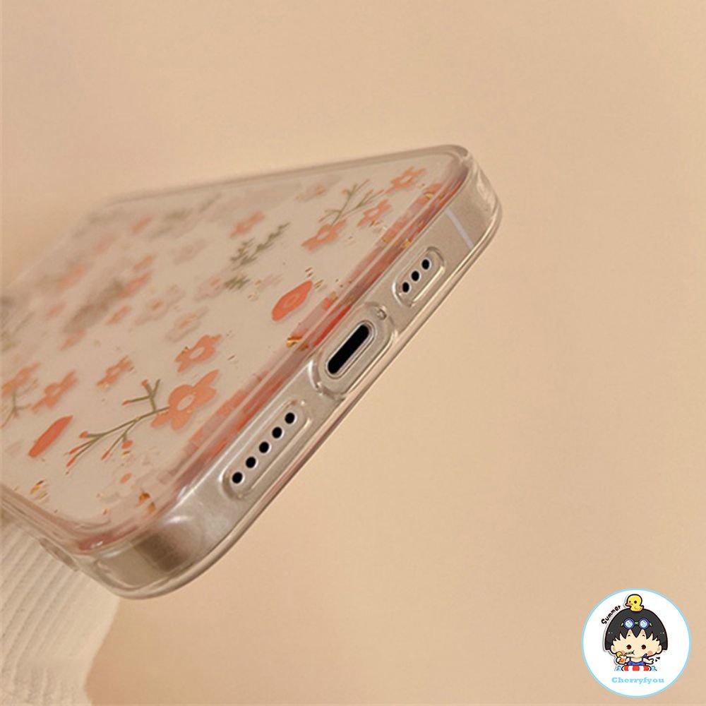 Ốp Điện Thoại TPU Mềm Trong Suốt Họa Tiết Hoa Chống Bụi Cho IPhone 14 13 12 11 Pro Max XS XR 8 7 Plus