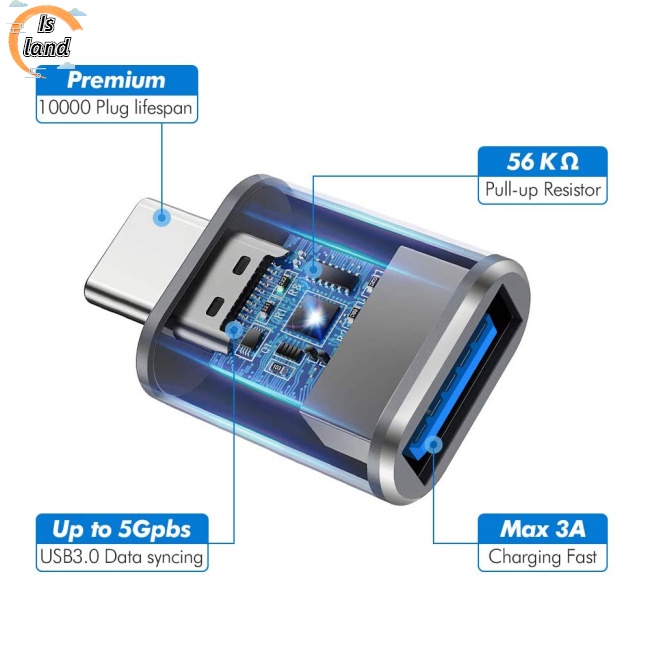 Cáp Otg Chuyển Đổi Type c Sang Usb 3.0 Cho Macbook Pro / Samsung / Xiaomi / Huawei