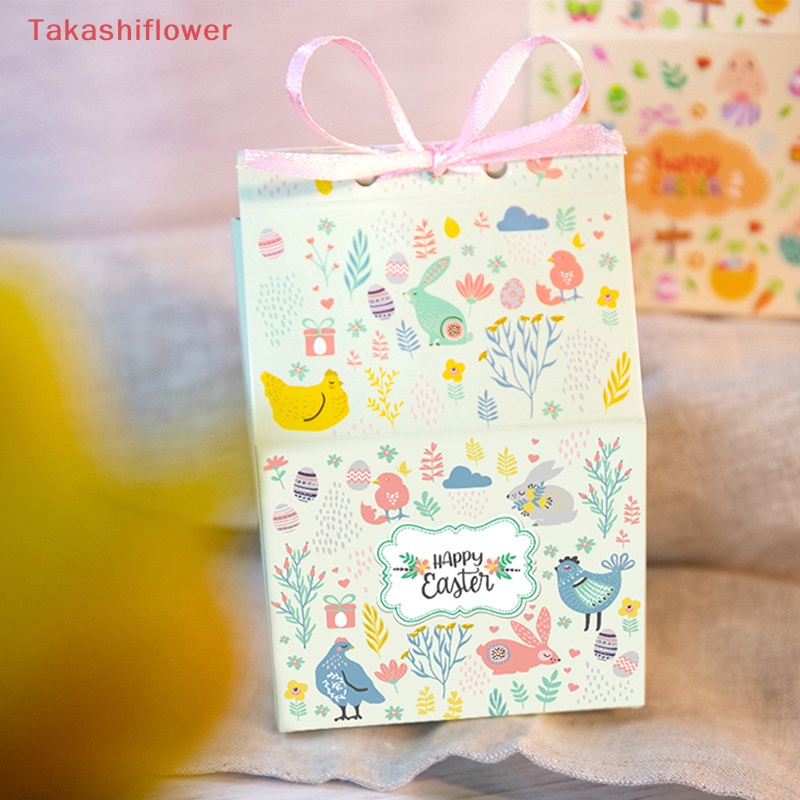 Bộ 12 Hộp Quà Bằng Giấy In Họa Tiết Động Vật Hoạt Hình Kèm Dây Ruy Băng