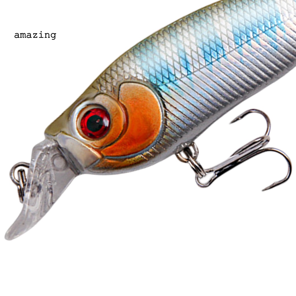 Mồi Câu Cá Giả 3D Màu Sắc Tươi Sáng Kèm Lưỡi Câu Sắc Bén Thoát Hiểm 7.4cm / 8.5g